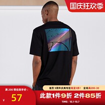 ZONEiD summer new trend print short sleeve T-shirt mens round neck gradient pattern casual wild sports top