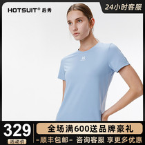 HOTSUIT Postshow Short Sleeve T-Shirt Woman Round Collar Summer Outdoor Running Sports Fitness T-shirt Woman Summer Blouse Clothes