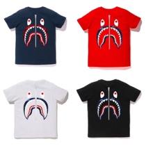 (Domestic Spot) Snow State Sauce Japan Bape womens Ole WGM shark short sleeve T-shirt