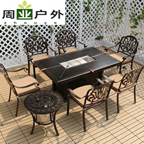 Cast aluminum table and chair outdoor courtyard garden leisure table and chair combination balcony outdoor grill table and chair spot