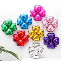 Balloon arch balloon decoration four-leaf clover wedding shop opening event outdoor birthday party scene layout