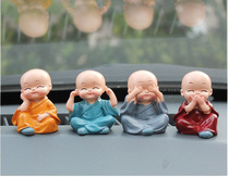 Car ornaments Net red shaking head little monk laughing Buddha safe creative personality car interior accessories