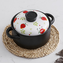 Sun-style casserole high temperature resistant tile pot soup saucepan ceramic Strawberry sand pot saucepan saucepan saucepan saucepan