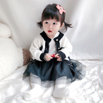 Baby clothes Spring and Autumn Set Womens baby knitted jacket Climbing Cotton Long Sleeve Ha Yi Princess Outlet Winter Clothes