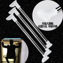 Thickened stainless steel spring shower curtain rod 22mm curtain rod clothes telescopic door curtain rod free of punching