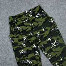 Large tooling men and women elastic pants spring and autumn sports camouflage slim Korean version of small foot pants code length Harlan loose leisure Leisure