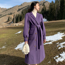 SYT full of Temperament Double Sided Cashmere Coat Woman 2021 The new little sub for a long winter subcoat