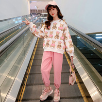 UK Next Sara Girls Suit 2022 Spring Dress New Children Foreign Air Trendy Leisure Sports Two Sets