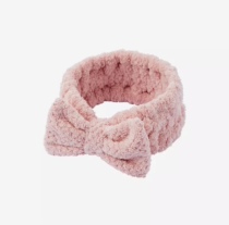 Bow tie hair band wash face mask makeup can be used sweet and cute color value standing Pink Blue