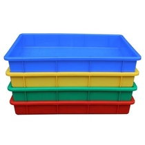 Turnover box Industrial parts box Blue hard plastic box Rectangular plastic basin No cover thickened size square plate