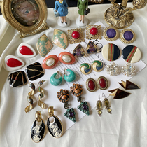 Western Antique Jewelry Vintage Earrings 100 Hitch Elegant Ins Port Wind and America Trendy Retro Ear-ear clips H8