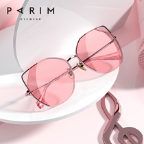 Pirimont Anti-UV Sunglasses Lady Hollowed-out Cat Eyes Personality Big Frame Round Face Sunglasses New Tide 73550