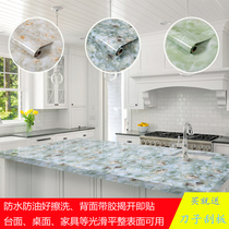 Thickened marble sticker kitchen countertop cabinet furniture refurbished sticker desktop waterproof and oil-proof wallpaper self-adhesive