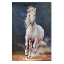 (new product) Su Zhangfeng White Dragon Horse Realistic Bouquets boufaced oil painting big size