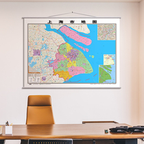 Shanghai City Map Wall Map Hardcover 1 1x0 8 m Office Map Shanghai Traffic Administrative District Chengdu Provincial Series