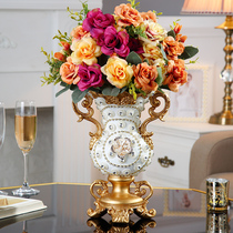 European-style simple vase floral set Light luxury simple creative living room flower arrangement TV cabinet entrance decoration ornaments