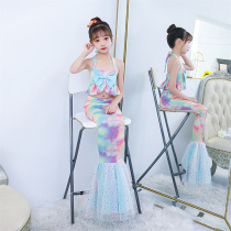 Mermaid tail childrens swimsuit girl Summer baby swimming suit bikini suit children princess skirt