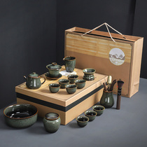 Golden Rabbit Kung Fu Tea Set Home Gift Kiln Tea Set Teapot Tea Cup Tea Ceremony Tea Wash Gift Box Gift Gift