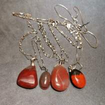 Guilin chicken blood jade dragon victory chicken blood stone Lady water drop pendant natural jade with s925 silver necklace