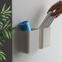 Wall-mounted mini storage box Remote control finishing box pasted smooth and flat wall door living room sundries small box