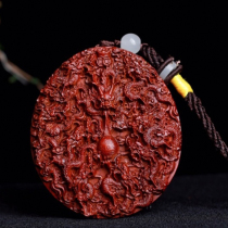 Dragon card]Kowloon play beads Rosewood wood carving carving listing pendant car hanging in and out of Pingan Dragon card