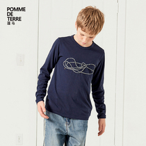 pomme Pong horse childrens clothing autumn new design feel sweat-absorbing breathable neutral long sleeve T-shirt mens AI8602010