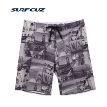 surfcuz mens quick-drying beach pants seaside holiday swimming shorts mens summer mens shorts five-point pants