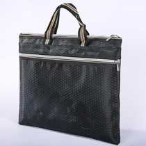 Manufacturer Direct sales Files bag Handmade double waterproof handbag Rhombus Pattern Zipper Style file Package Custom logo