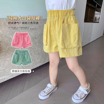 Girls shorts wear summer breathable baby pants summer new childrens clothing childrens summer clothing childrens casual pants thin section