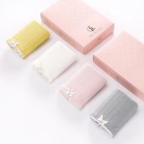 Fenteng underwear women cotton antibacterial crotch simple girl birth waist size cotton breathable seamless triangle pants women