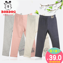 Babu bean girls leggings spring and summer thin childrens clothing outer wear casual pants pure cotton medium and large childrens long childrens pants