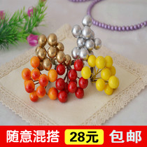 Silk screen flower material DIY stockings flower simulation flower peony flower core Peony fruit flower heart cherry flower core full