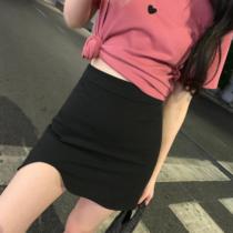  Qiu Meiyao June 1 2021 autumn new high waist a-line slim-fit hip irregular cotton short skirt skirt female