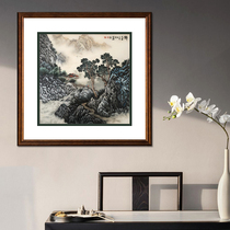 (Artisan Embroidery) Pure hand embroidered living room decoration hanging painting Landscape Su embroidery genuine silk