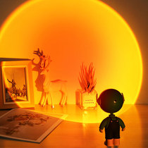 Robot sunset atmosphere lamp charging sunset projection lamp bedroom photo photography sunset net red fill light atmosphere lamp
