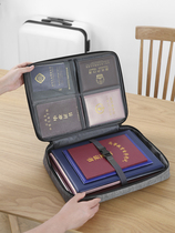 Multi-Layer certificate storage bag family ID package file storage box small portable household household registration box