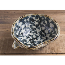 Kookugawa Machi House Japan Original Import Hand-painted Tang Straw Grain ceramic Large Mouthed Bowl Salabowl soup bowl