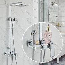 All-copper shower set Household bathroom wine and wine shower nozzle In-wall pressurized flower umbrella Bath shower device