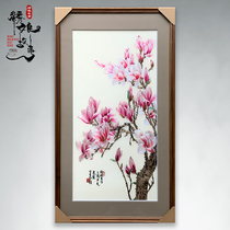 Embroidery Story Suzhou Embroidery Living Room Painting Silk Embroidery Magnolia Entering the Access Hall Hall Decoration Painting