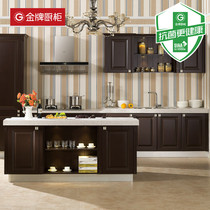 Gold medal kitchen cabinet overall cabinet custom antibacterial kitchen cabinet Aurora quartz stone countertop kitchen kitchen cabinet custom cabinet