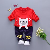 0-3 Female baby 2 Baby boy Children 3 Autumn suit 4 clothes 5 children 7 autumn 8 long-sleeved 9 tide 1 year old 12 6 months