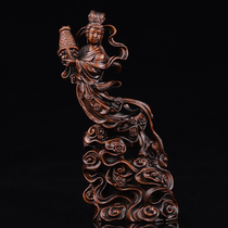 Yellow Poplar Wood Carving Boutique Beauties Sky Ladies Loose Flowers Swing Pieces Home Swing Pieces Collection Ancient Playful Home Decoration Handicrafts