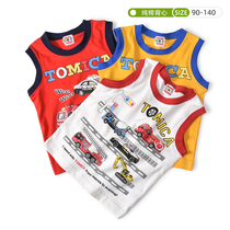 Summer style boy car pattern vest children pure cotton sleeveless clothing male treasure pure cotton slim fit for 90-140 yards