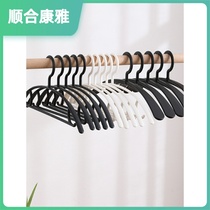 Wide shoulder traceless hanger anti-slip thickening plus coarse clothes hanging clothes rack adult clothes rack domestic clothes brace plastic hanger