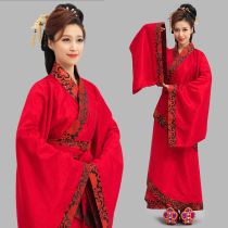 Lady ancient costume Hanfu double winding Tang costume performance suit