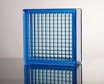 Jinghua blue parallel grain hollow glass brick color square partition bar background wall crystal brick factory direct sales