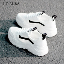 2022 Summer New Fashion Trends Old Daddy Shoes Womens Thick Bottom 100 Hitch Small White Shoes Mesh Shoes Breathable Mesh Sneakers