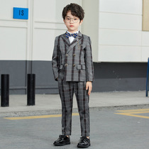Childrens suit new boy piano host catwalk show dress flower boy handsome double-breasted suit suit set