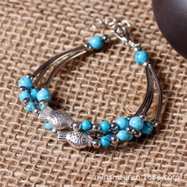 Ethnic style jewelry Tibetan characteristics Handmade Tibetan bracelet red fish accessories jewelry women