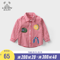 Boys shirt 2021 spring and autumn Rabbi tree childrens clothing baby boy foreign-made coat childrens shirt long sleeve